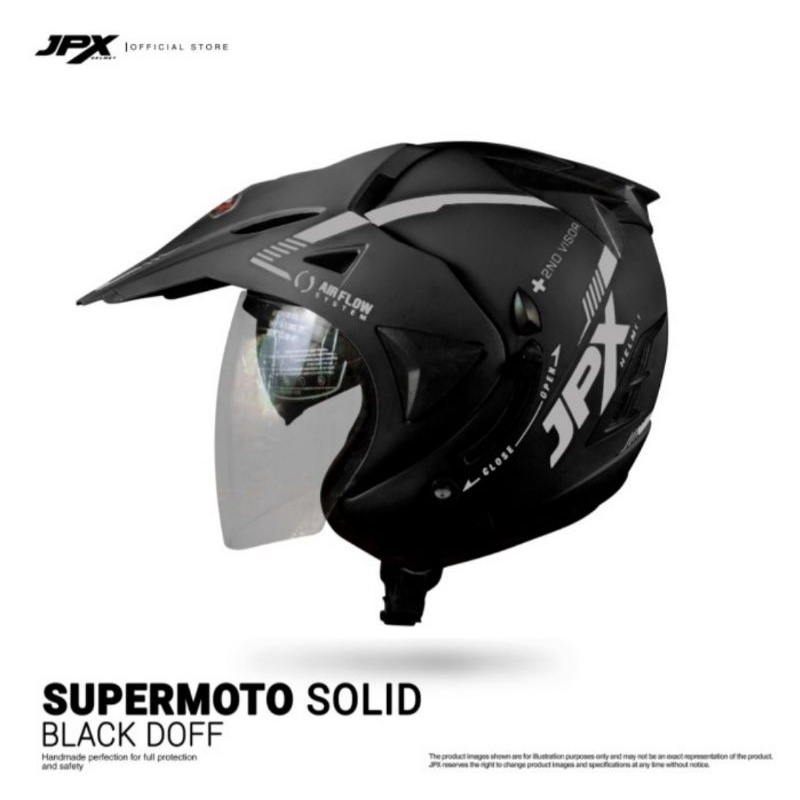 Helm JPX semi cross Hitam Doff