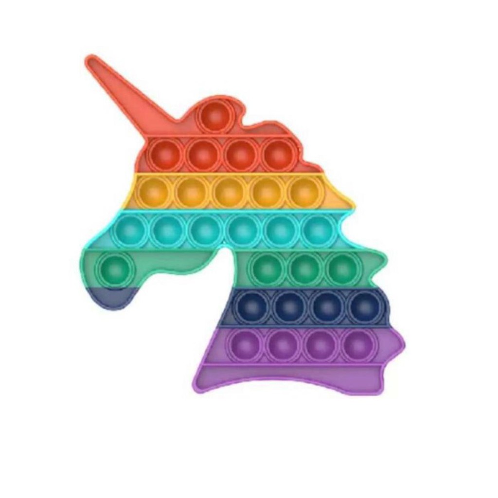 Popit mainan Pop It Murah Fidget Pop Its Square Rainbow Multicolor Foxmind Penghilang Stress-5
