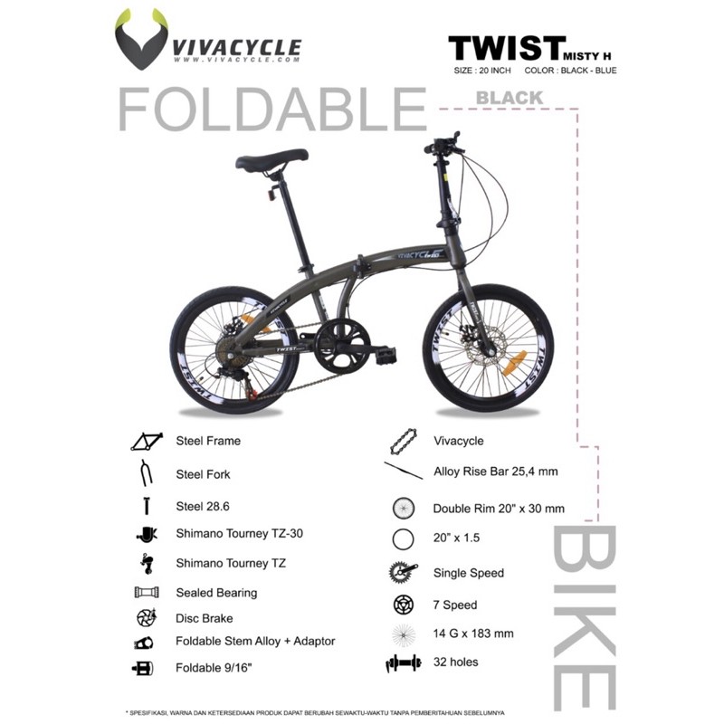 Sepeda Lipat VIVA TWIST 20