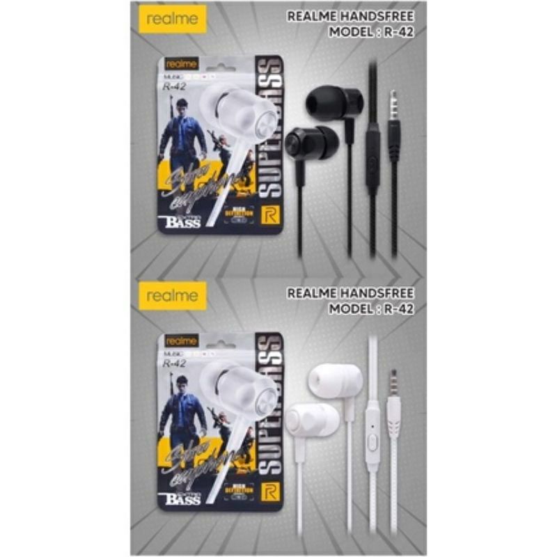 HF HEADSET/EARPHONE REALME R-42 UNIVERSAL STEREO EXTRA BASS