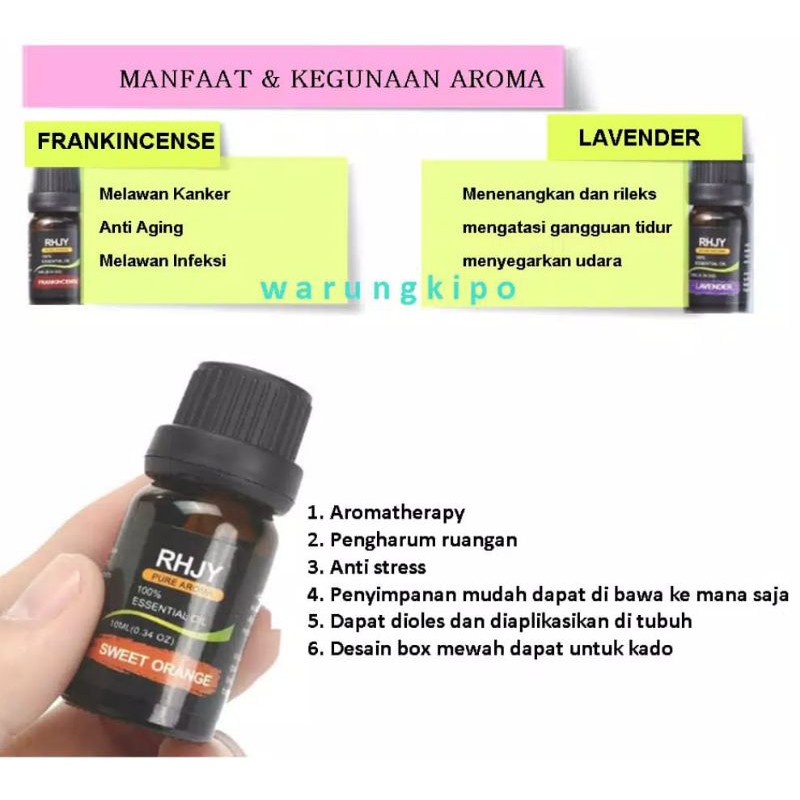 PAKET 14 BOTOL ESSENTIAL OIL FRAGANCE OIL PENGHARUM RUANG PEWANGI RUANGAN Aromatherapy pengharum Ruangan Humidifier