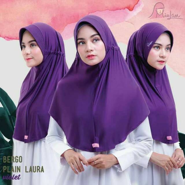 jilbab serut bergo plain laura kerudung miulan termurah best seller-3