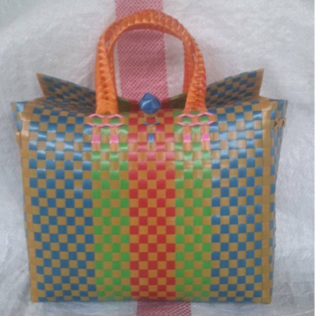 Tas Anyaman Plastik ,Tas Souvenir Size M