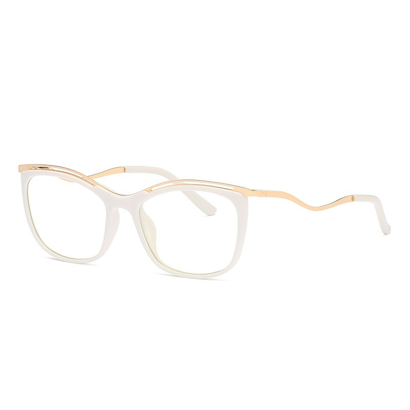 【YUZHU】COD New Fashion Anti-blue Light Personality Curved-leg Glasses untuk Wanita