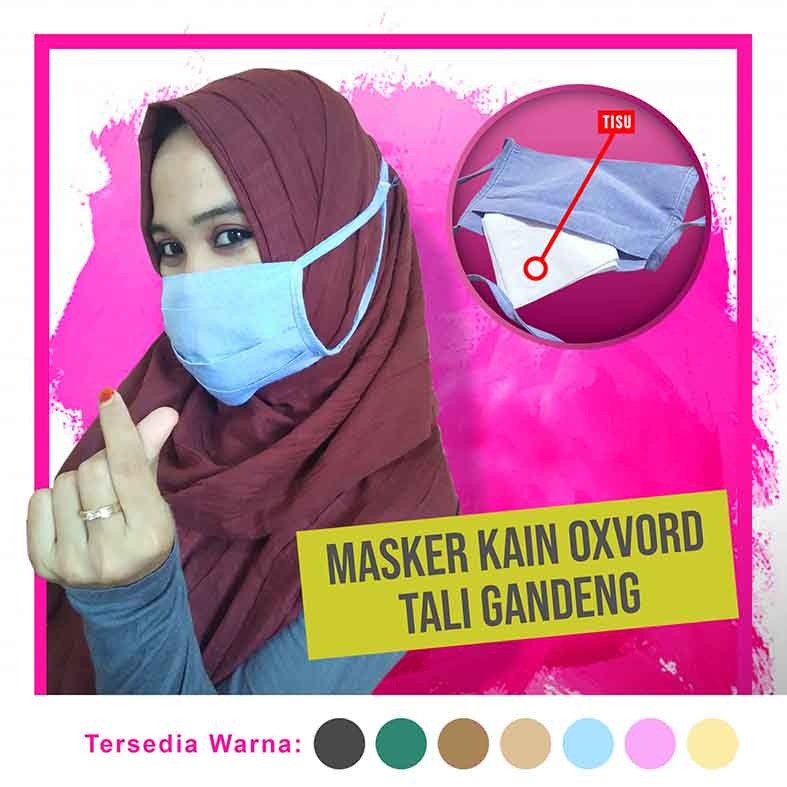 MASKER /MASKER MULUT/ MASKER HIJAB /MASKER  KAIN BAHAN OXVORD DAN WOLFIS
