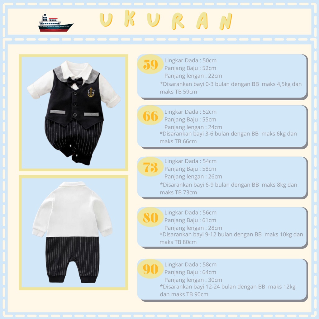 [COD]  jumper bayi TUXEDO HITAM / jumper bayi lengan panjang / baju bayi lakilaki import/Babylovanta