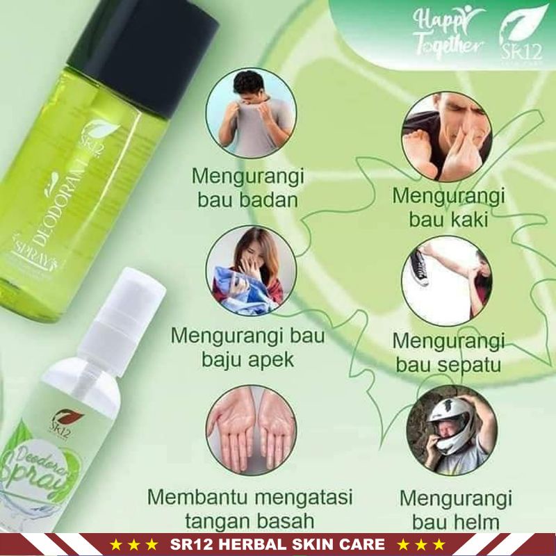 Deodorant SR12- Deodorant Spray SR12 &amp; Deodorant Spray Premium SR12 | Solusi bau badan SR12 Skincare