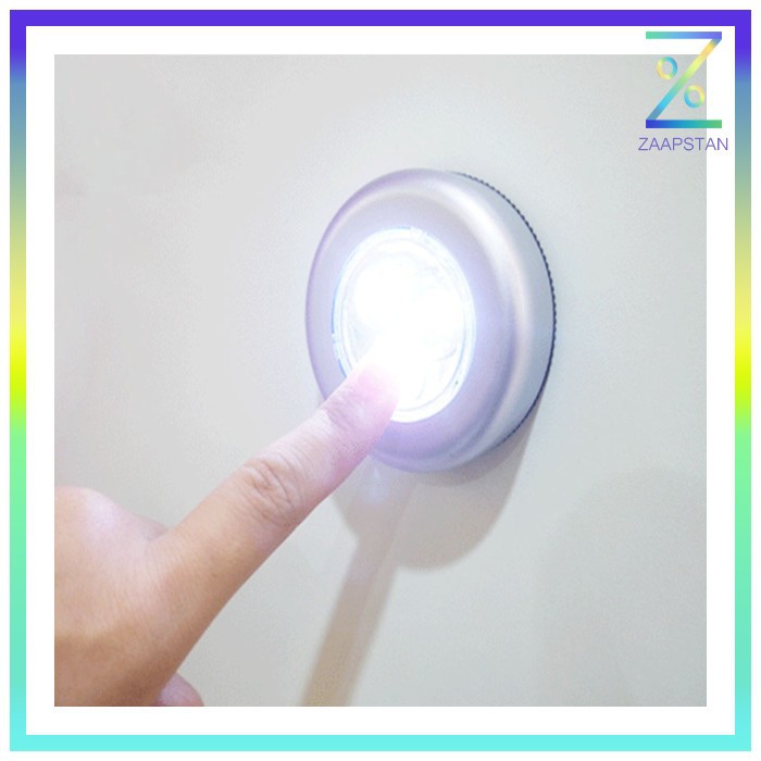 Stick and Click Touch LED Lamp 3 LED - LL003 - Silver