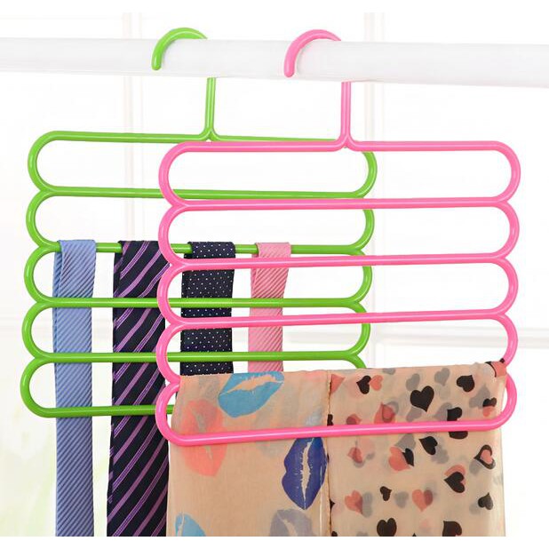 Gantungan Jilbab Hanger Susun 5 Laundry Gantungan Celana Multifungsi Scarf