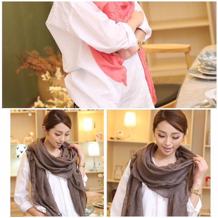 Hijab Segiempat Cotton Voile / Jilbab Casual / Kerudung Wanita / Scarf Fashion