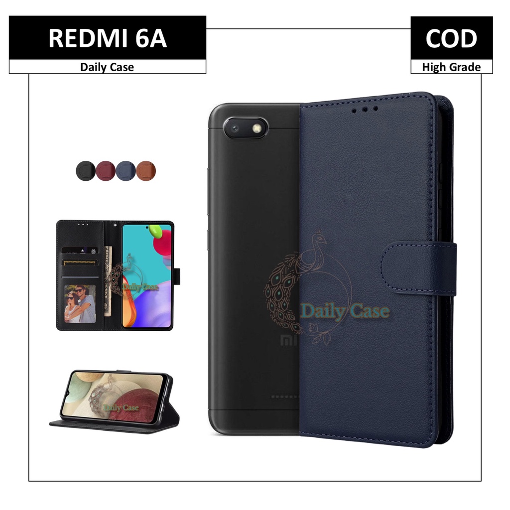 Case REDMI 6A | 6X | 6 | 6 PRO XIAOMI Flip Casing Dompet Kulit Kesing HP Leather Cover