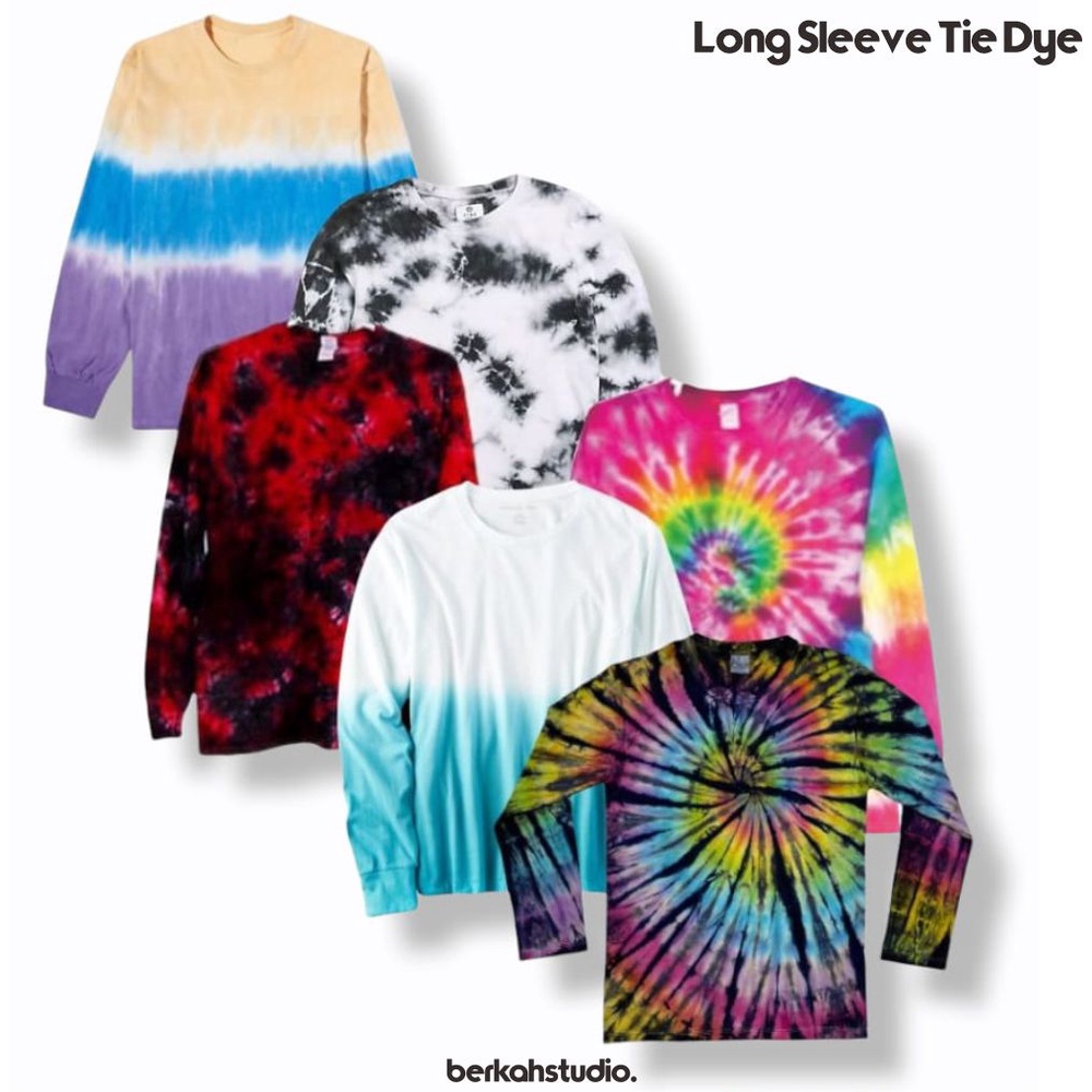 KAOS TIE DYE LENGAN PANJANG - BAJU TIE DYE LENGAN PANJANG - LONG SLEEVE TIE DYE by berkahstudio