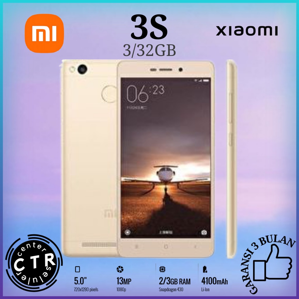Hp Xiaomi Redmi 3S ram 2gb internal 16gb hp murah