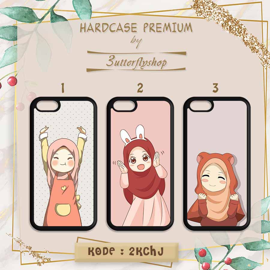 Hardcase Cute Hijab casing case HP xiaomi samsung iphone oppo vivo realme redmi meizu