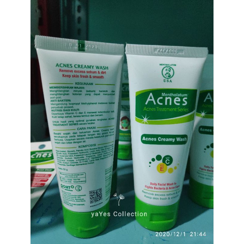 Acnes Treatment Series 50g Tea tree oil clay creamy wash Acne point clear roll on sealing jell spot