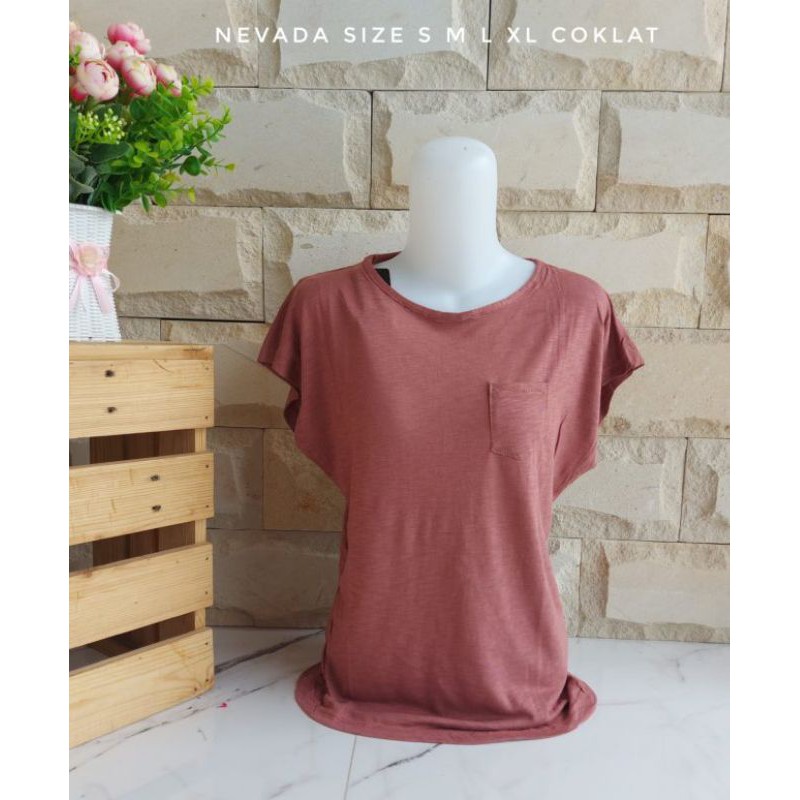 KAOS NEVADA KAOS WANITA LENGAN PENDEK