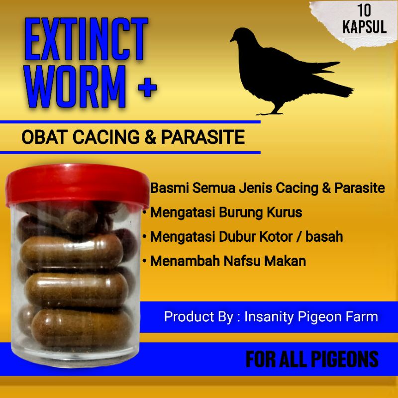 obat cacing merpati isi 10 kapsul