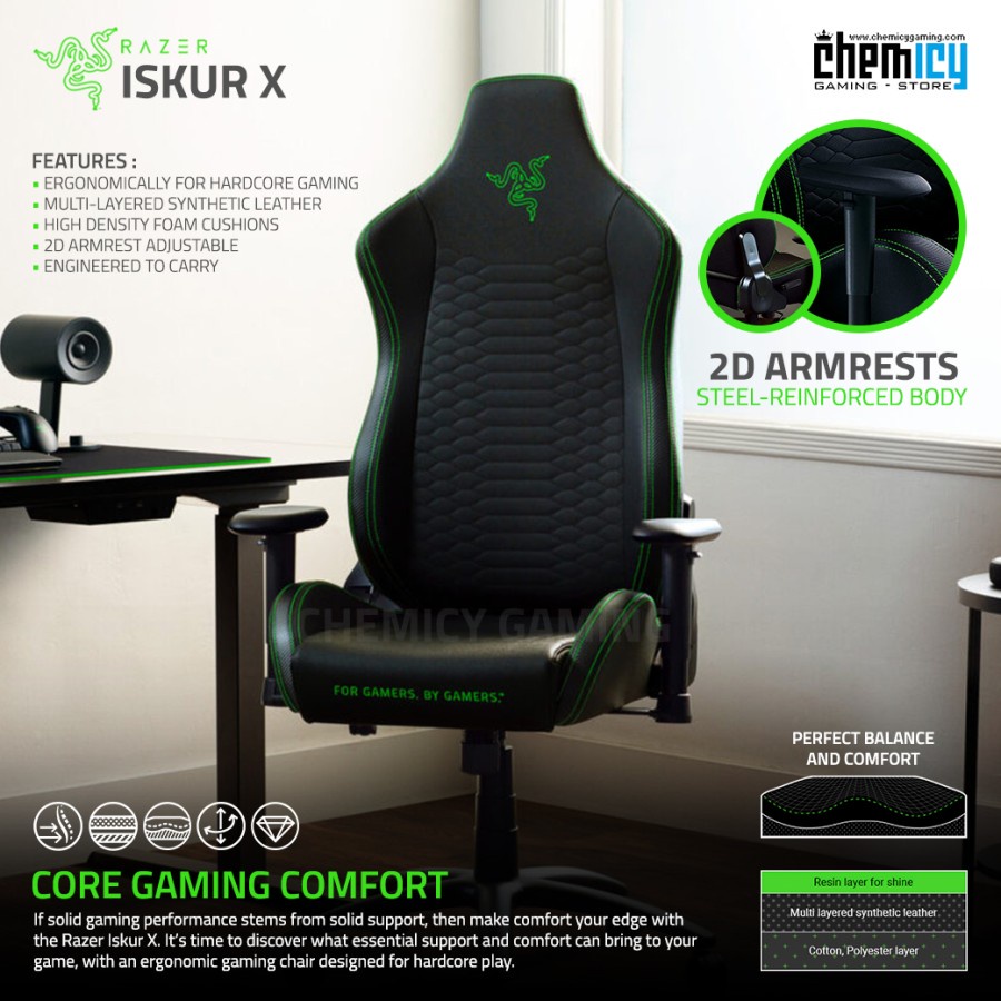 Razer Iskur X Ergonomic Gaming Chair / Kursi Gaming