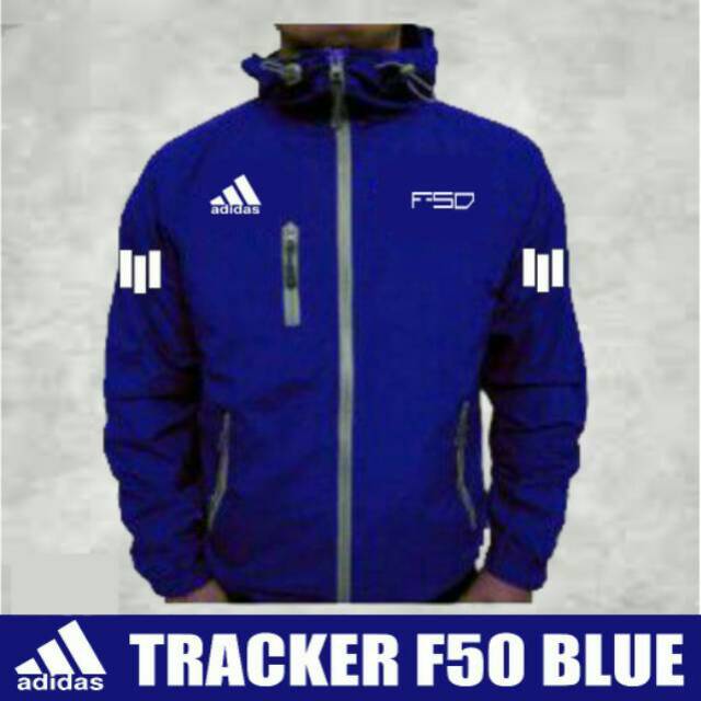 Jual Jaket Hoodie Pria Bagus Terbaru Tracker Adidas Navy Grade Ori Murah Harga Promo
