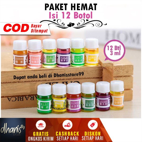 Esensial Oil Aromaterapi Pure Aroma Essential Fragrance Oil Aromatherapy 12PCS Minyak Aromaterapi