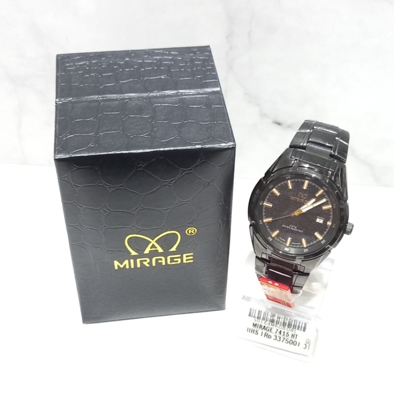(Toko Ricoh) Jam Tangan Pria Mirage Original 7415 Free Box