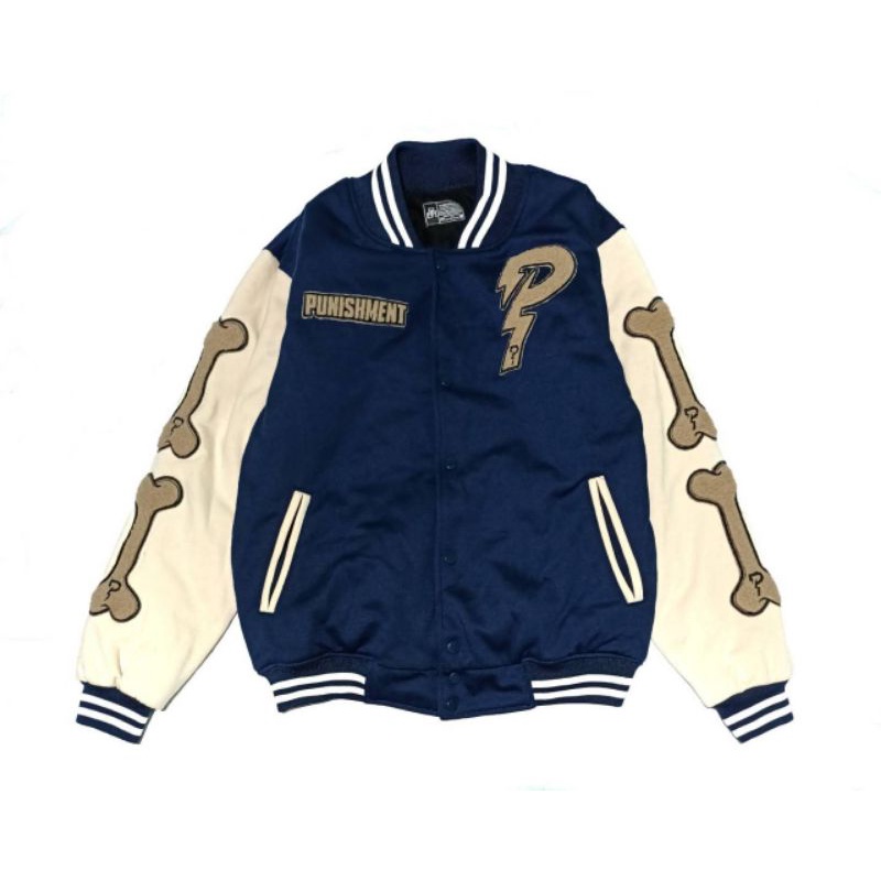 JAKET VARSITY PUNISHMENT FLEECE COTTON PRIA/WANITA TERBARU