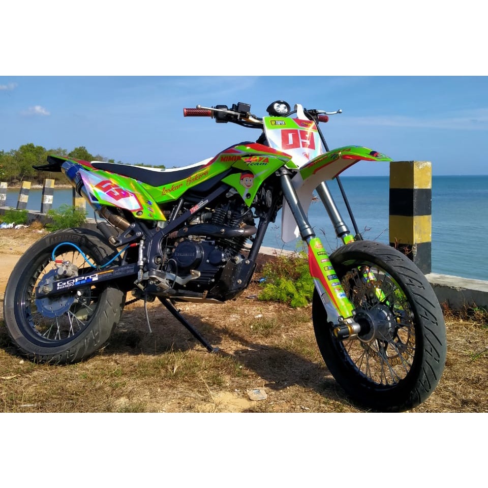 DECAL STIKER DTRACKER SE HOLOGRAM FULLBODY (001) HIJAU PUTIH