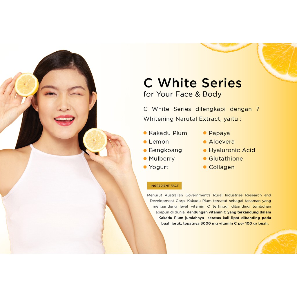 Azarine C White Series Perawatan Tubuh dengan Vitamin C