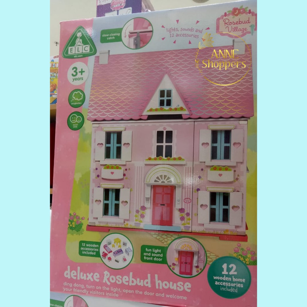 Deluxe rosebud dolls store house with furniture