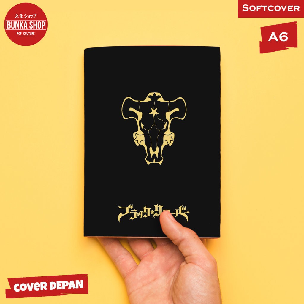 

Pocket Note Anime Black Clover Black Bull Logo Softcover A6 Buku Tulis Catatan Murah