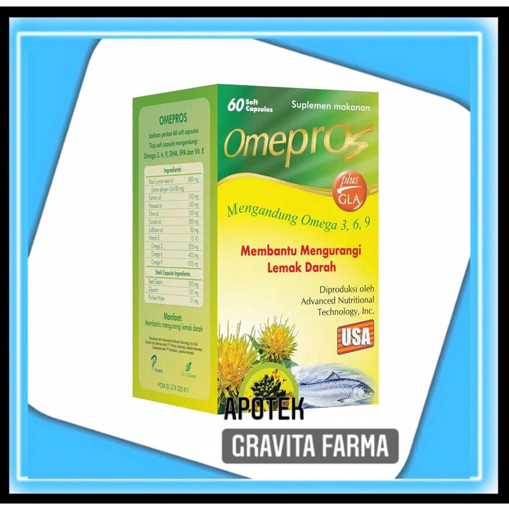 Omepros minyak ikan 60 kapsul - fish oil