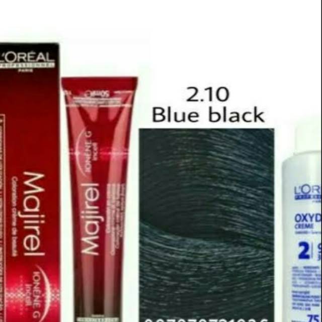 loreal majirel 2 10 blue  black  oxidan pewarna  rambut  