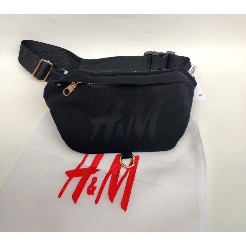 TAS PINGGANG H&amp;M VELVET ORI /WAISTBAG H&amp;M ORI IMPORT FREE DUSTBAG