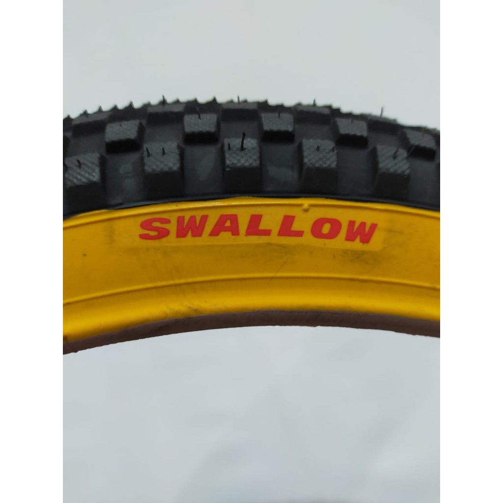 Swallow Ban luar 20 x 2.125 list kuning sepeda BMX