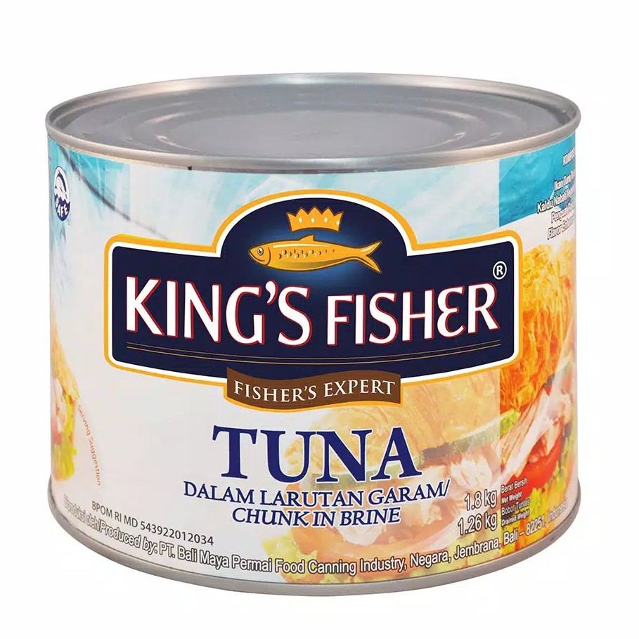 

King's Fisher Tuna dalam Larutan Garam / Chunk in Brine 1800 gr