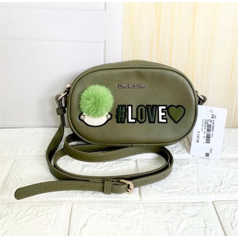 Tas Love Moschino Crossbody Olive Original New With Tag