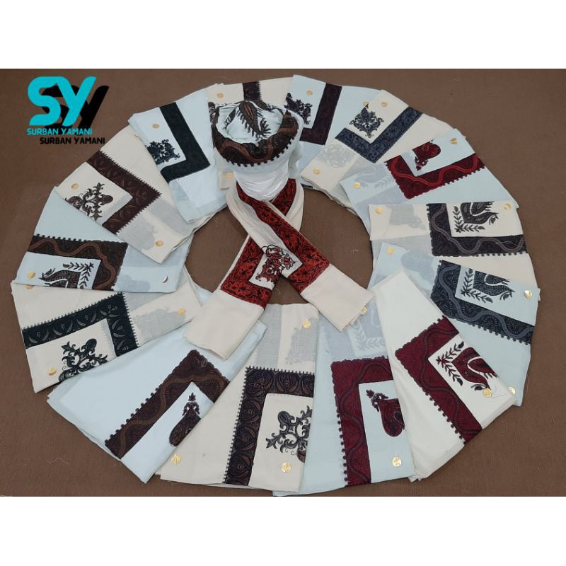 surban/sorban yaman bordir/rida/impor