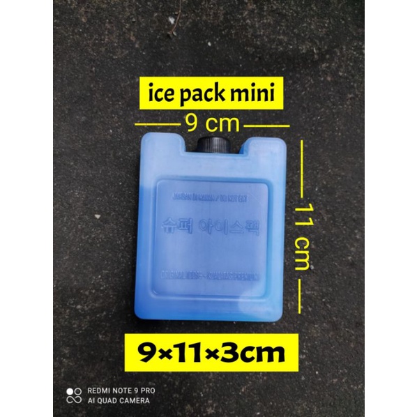 ice pack 9 × 11cm mini kecil ice gel thermafreeze dry blue ice