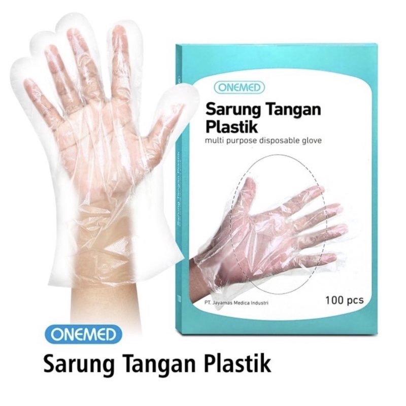 Sarung Tangan Plastik Onemed isi 100 pcs