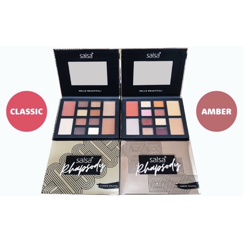 SALSA Rhapsody Face Palette Eyeshadow Contour Highlighter Blush On ✔️BPOM Eye Shadow palet