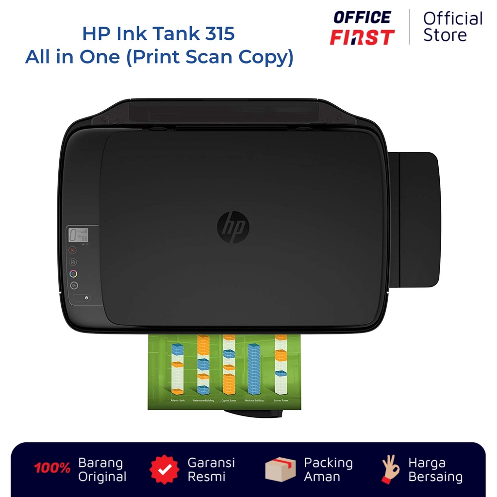 Printer HP Ink Tank 315 - All in One - Garansi Resmi - Kapasitas Besar - Hemat