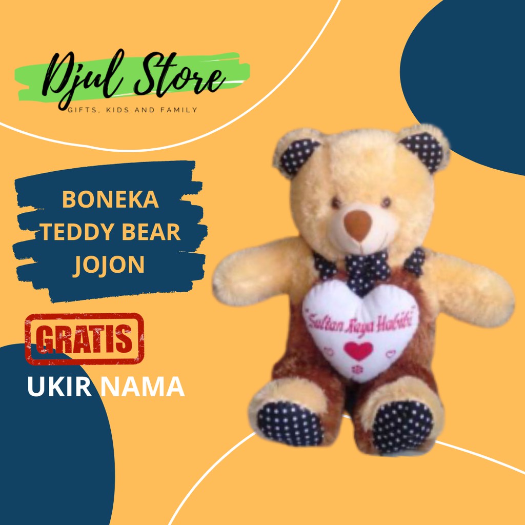 [TERLARIS] BONEKA TEDDY BEAR JOJON UKIR NAMA UKURAN XL