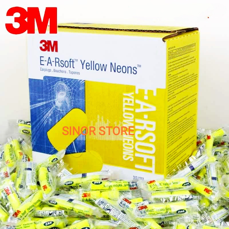 Earplug 3M E-A-Rsoft Yellow Penyumbat Telinga Saat Kerja dan Tidur