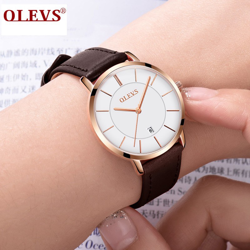 CEWEK STAINLESS TAHAN AIR BERKUALITAS TERLARIS//   OLEVS Jam Tangan Wanita Ultra Tipis Strap Import