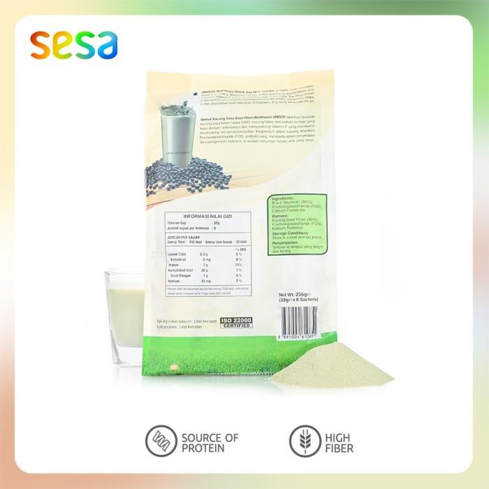 

Unisoy Organic Soy Milk Black Soya 256gr (isi 8sachets @32gr) Best Seller