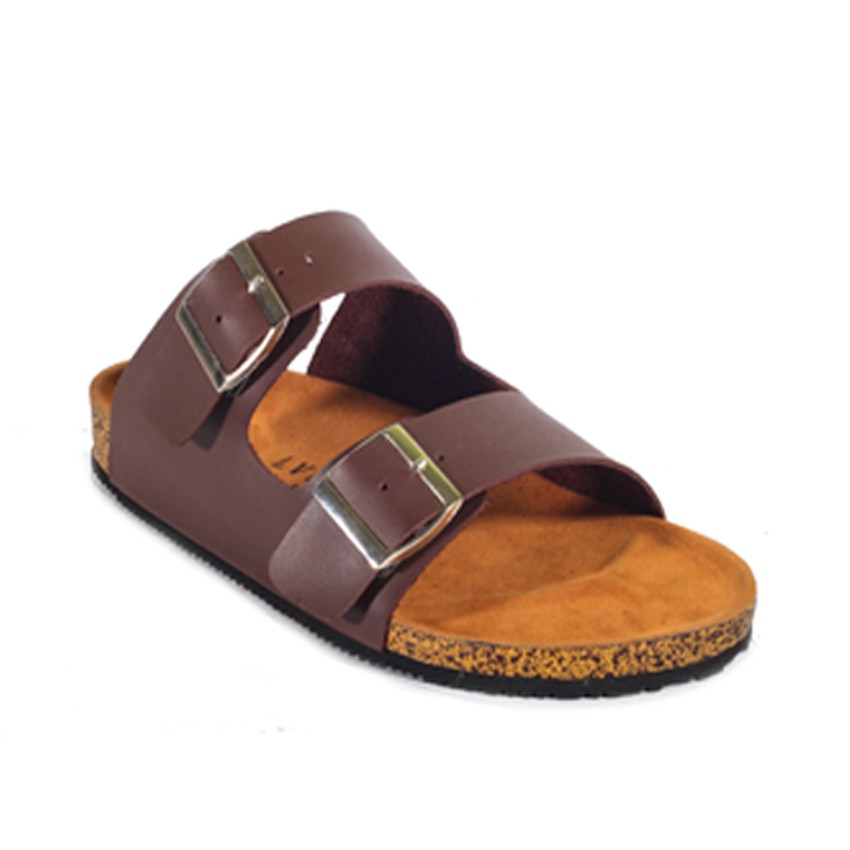 Cracker Brown | Sendal Tali Kulit Simpel Kayu Jalan Pria Cowok Men Sandal Footwear | FORIND x Lvnatica