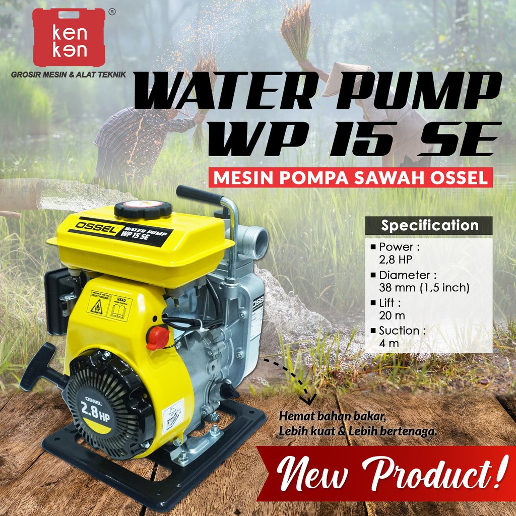 Pompa air sawah 1,5 Inch Pompa Alkon 1 Dim OSSEL