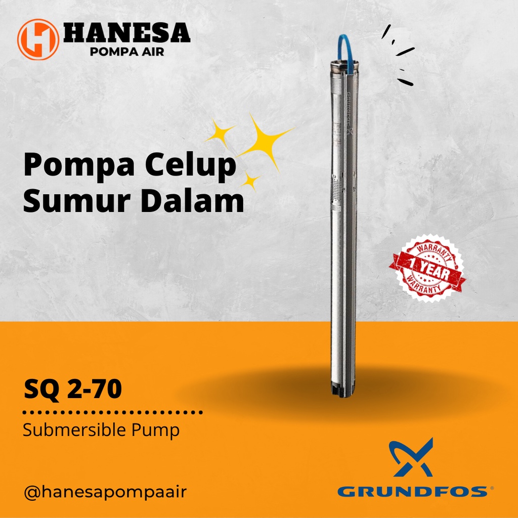 Grundfos SQ 2 -70 Pompa Celup Sumur Dalam