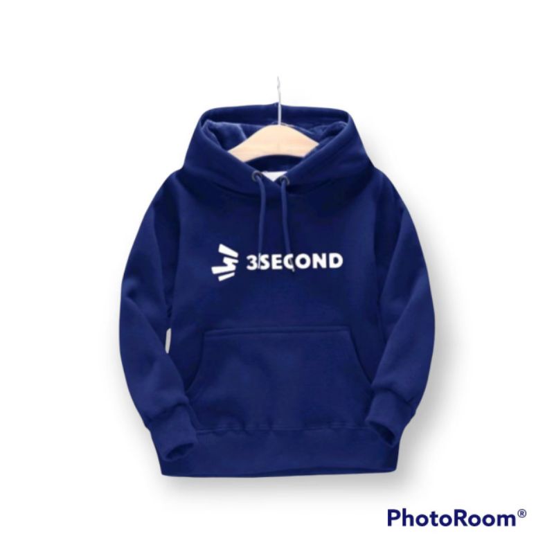Sweater hoodie kids 3second navy | hoodie anak 7-12 tahun termurah