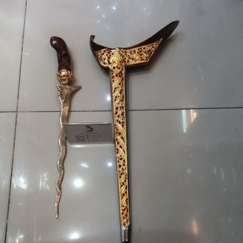 Keris Pengantin full dalam kuningan imitasi